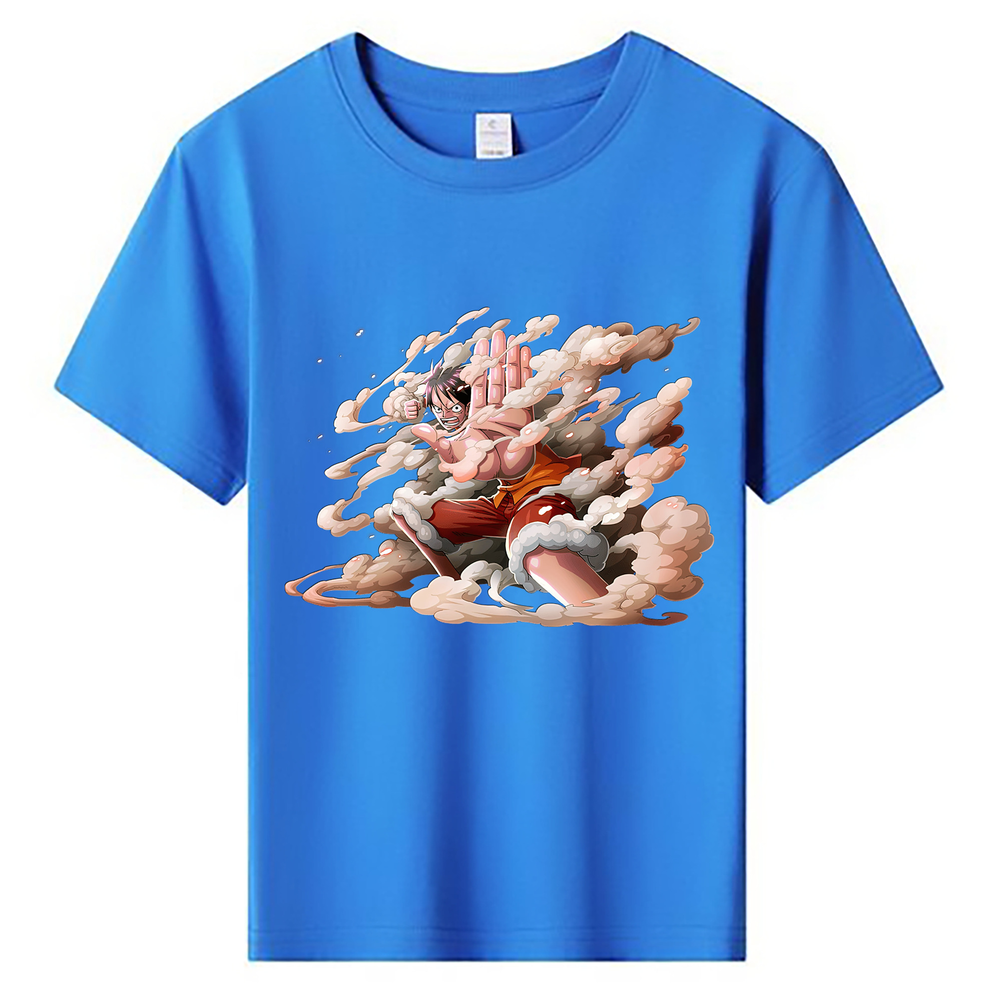 （画像用） ワンピース モンキー・D・ルフィ ONE PIECE Monkey D. Luffy 綿100％キッズTシャツ（フロントプリント）